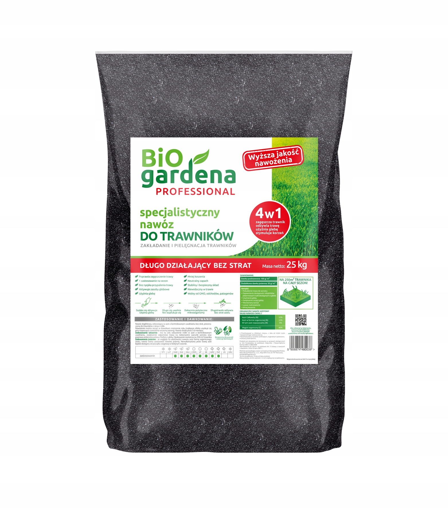 BiOgardena granule dusíkatého hnojiva 25 kg 12 l